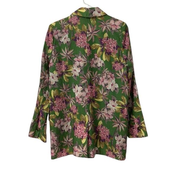 DRA Floral Print Green/Pink Blazer (Size XS) - Picture 4 of 7